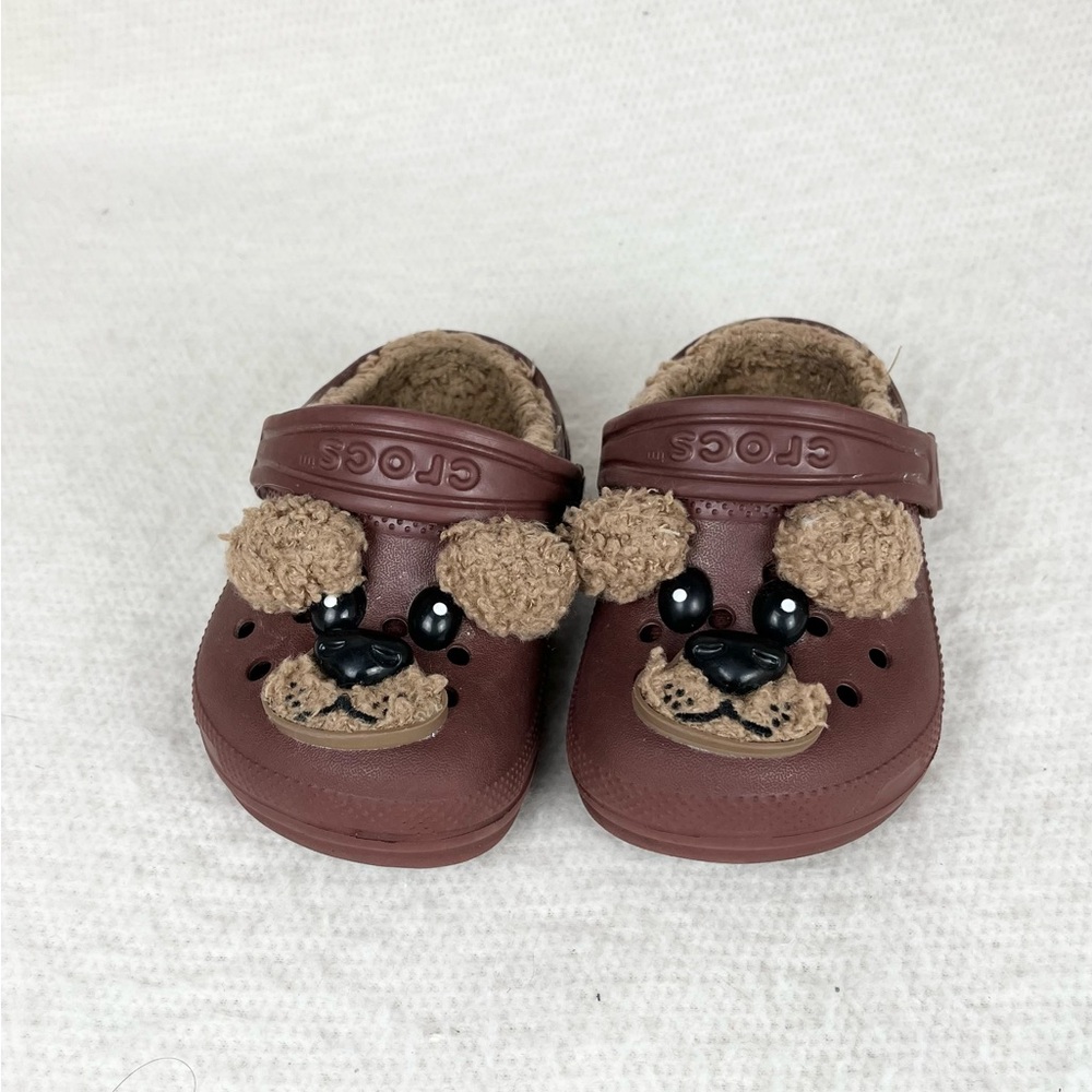 Crocs Classic Lined I Am Brown Bear Toddler Clogs